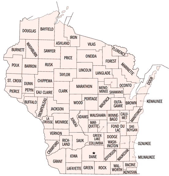 Printable Wisconsin Zip Code Map